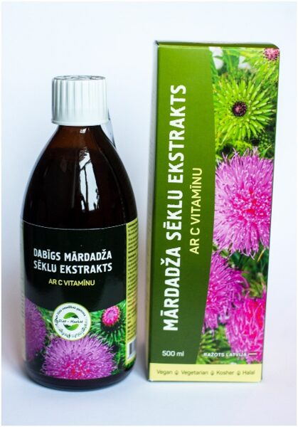 Dabīgs mārdadža ekstrakts aknu aizsardzībai 500ml