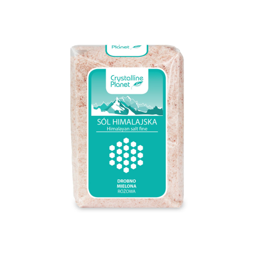 Himalaju sāls rozā, smalkais CRYSTALLINE PLANET 600 g