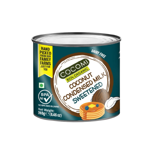 Сгущенное кокосовое молоко, подслащенное БИО, COCOMI 240 г