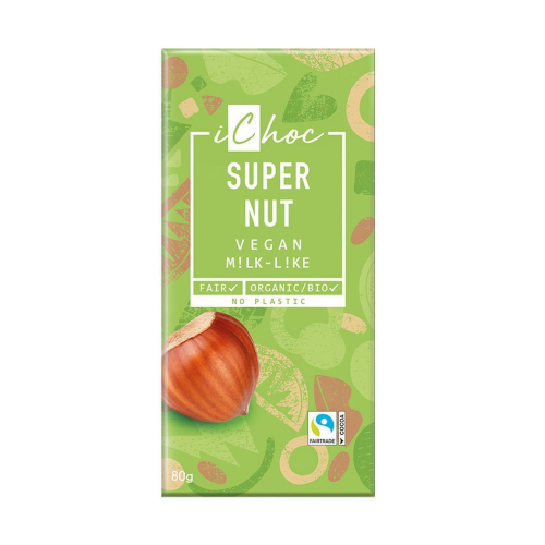 Rīsu piena šokolāde "Super Nut" ICHOC, BIO, 80g