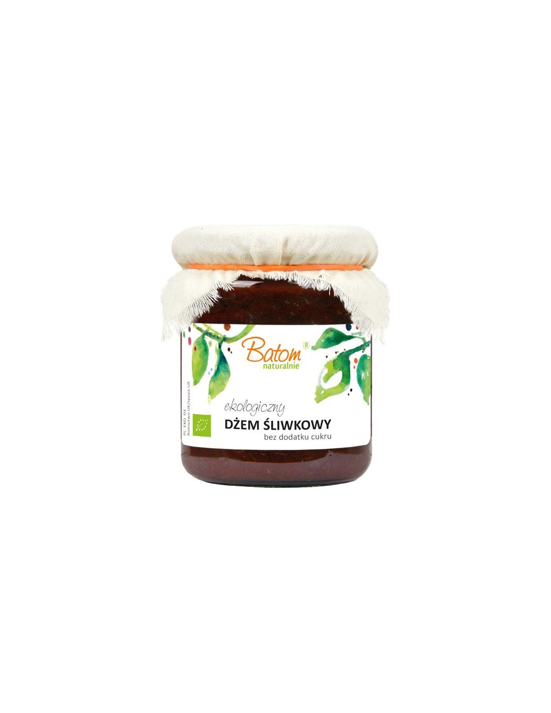 Plūmju ievārījums 80% saldināts ar ābolu sulu 260g BATOM BIO