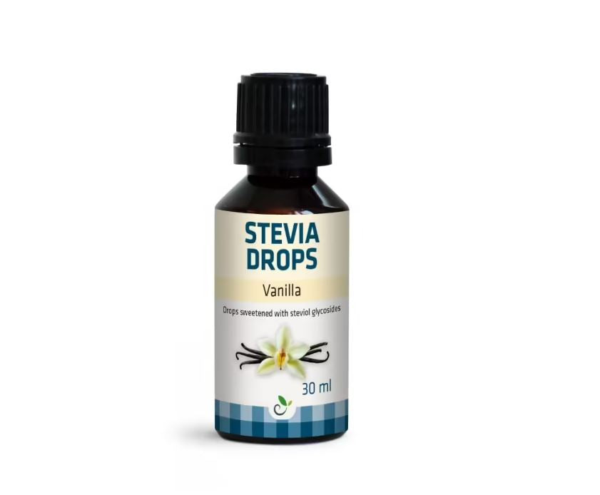 Stēvijas pilieni 30 ml, vaniļas