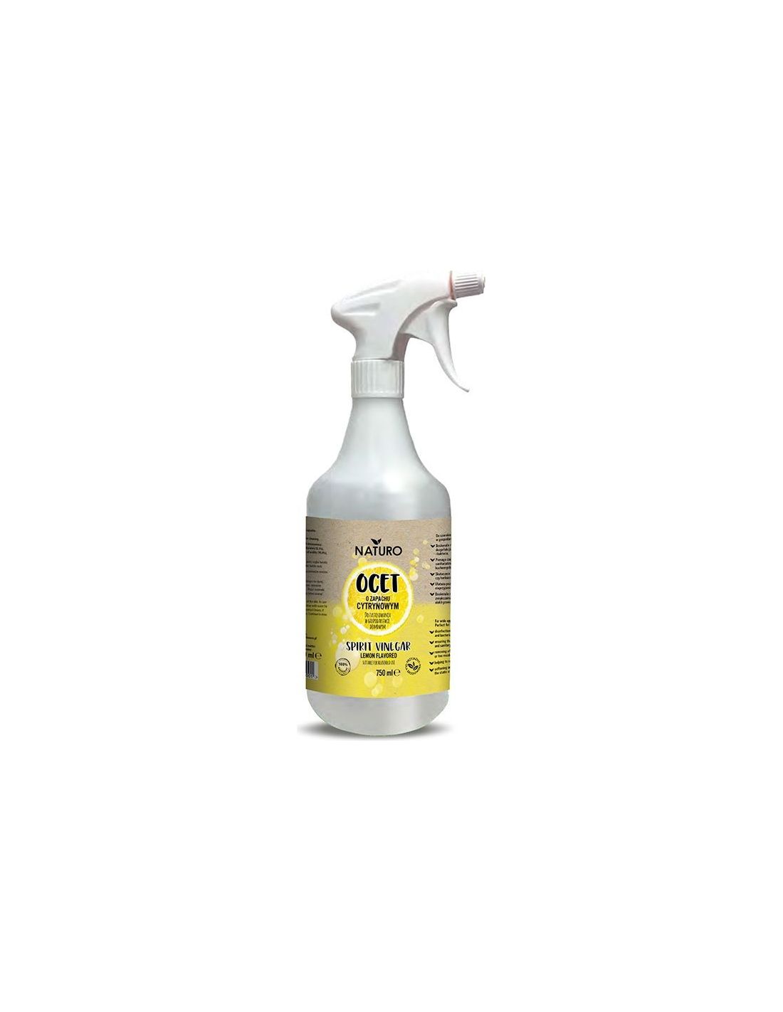 Etiķa tīrīšanas līdzeklis ar citronu smaržu, aerosols 750ml NATURO